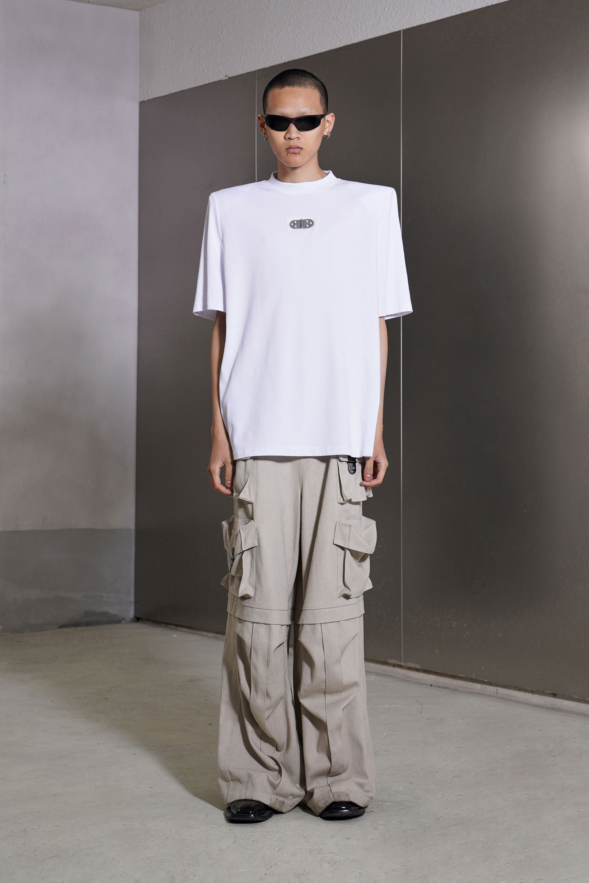 「JUNCTION」SHOULDER PADS T-SHIRT(men)