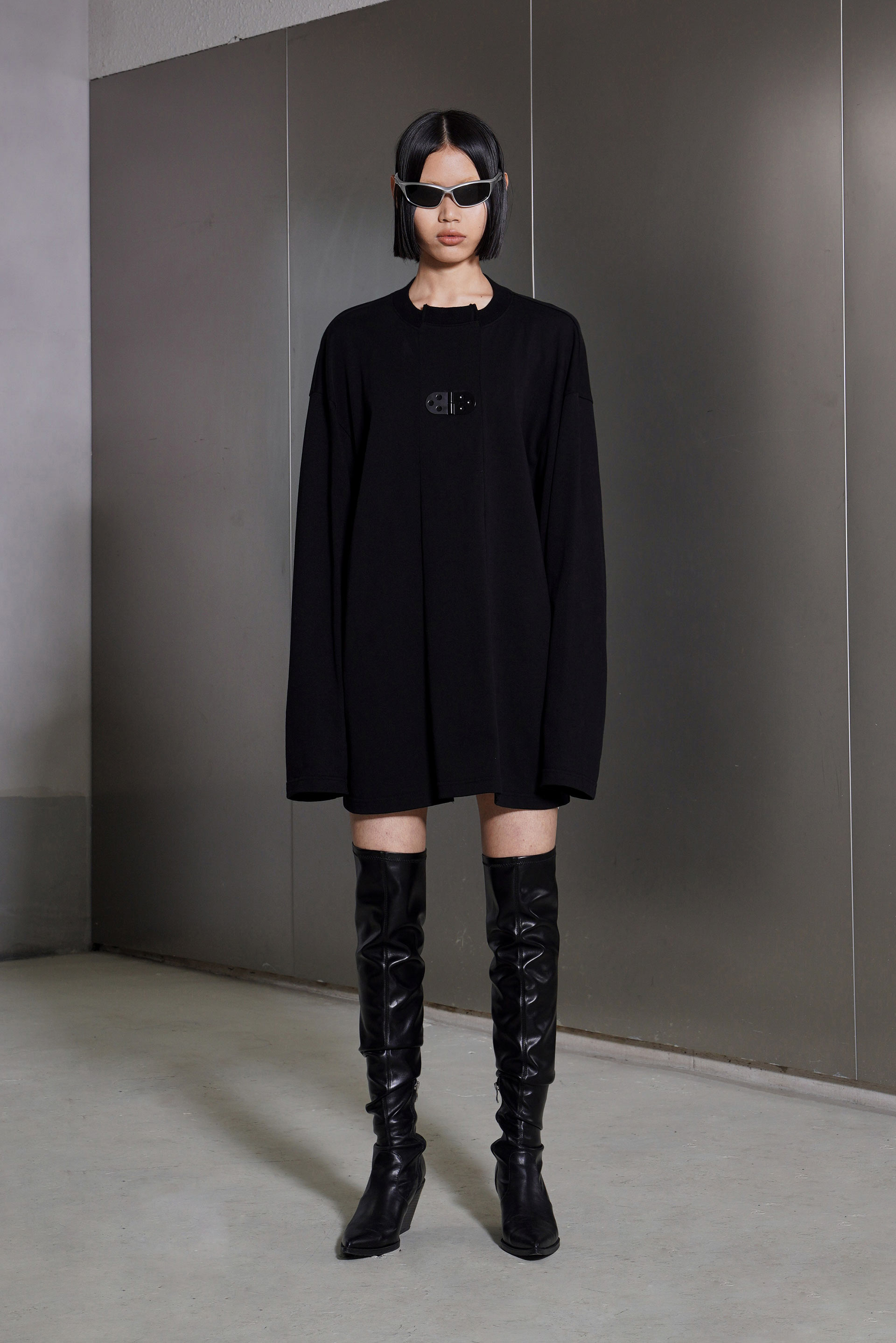 「JUNCTION」OFFSET CONSTRUCTION LONG SLEEVE T-SHIRT(women)
