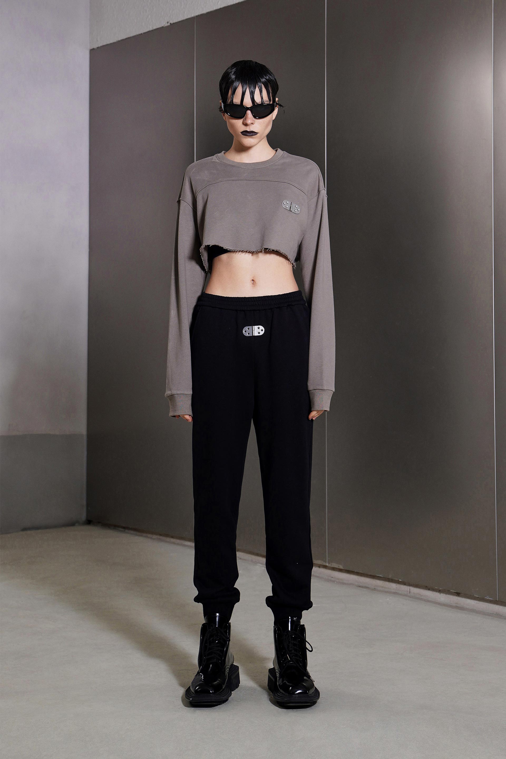 「JUNCTION」PANELLED FLARED PANTS