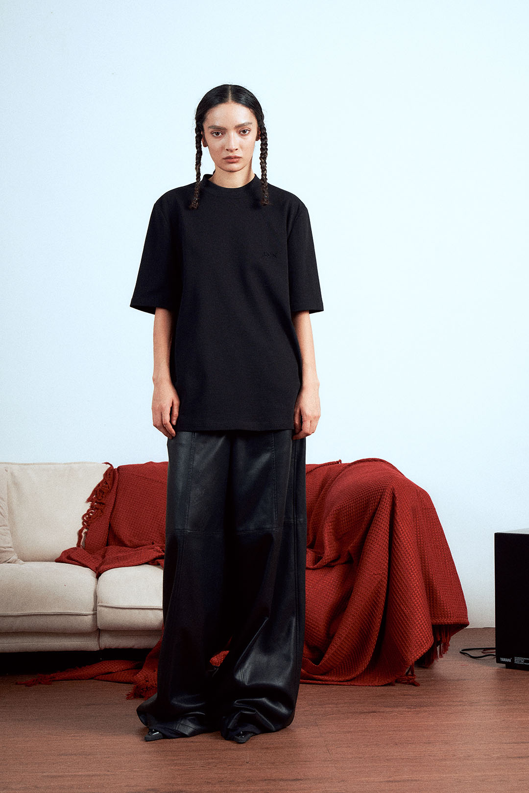 「JUNCTION」Lock button hot diamond T-shirt